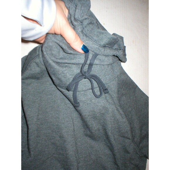 NWT Womens Lucy Activewear M Top Dark Gray Green Sleeves Pullover Cowl Neck New - Picture 7 of 8
